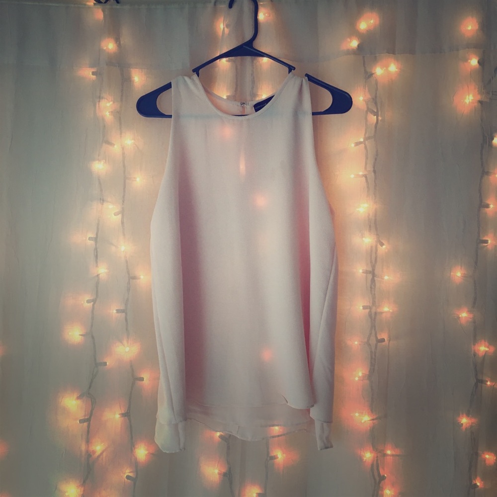 Cream Sleeveless Top